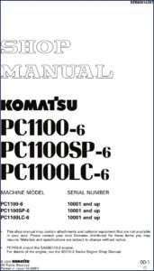 komatsu pc1100, komatsu manual