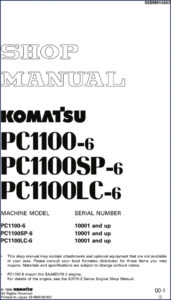 komatsu pc1100, komatsu manual
