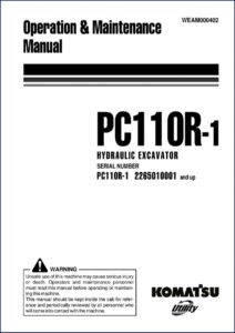 komatsu pc110r, komatsu manual