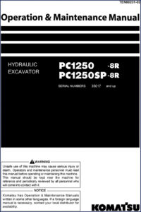 komatsu pc1250, komatsu manual