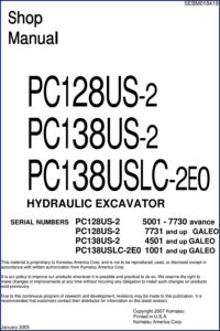 komatsu pc128us, komatsu manual