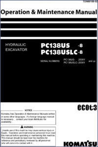 komatsu pc138us, komatsu manual