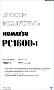 komatsu pc1600, komatsu manual