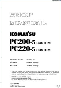 komatsu pc200, komatsu manual