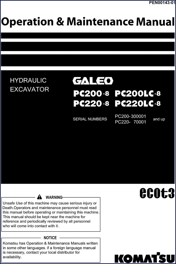 komatsu pc200, komatsu manual