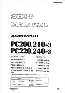 komatsu pc200 pc210 pc220 pc240 1988 workshop manual, komatsu workshop manual, komatsu pc200