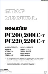 komatsu pc200 pc220 service manual, komatsu service manual, komatsu pc200