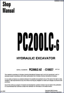 komatsu pc200lc, komatsu manual
