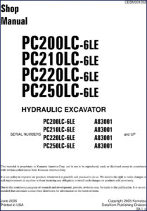 komatsu pc200lc, komatsu manual