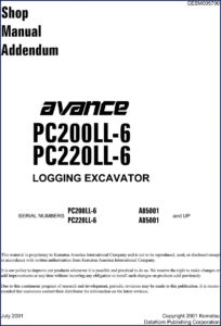 komatsu pc200ll, komatsu manual