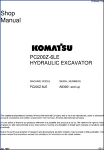 komatsu pc200z, komatsu manual