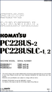 komatsu pc228us, komatsu manual