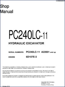 komatsu pc240lc, komatsu manual