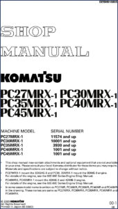 komatsu pc27, komatsu manual