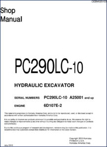 komatsu pc290lc, komatsu manual