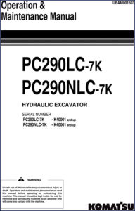 komatsu pc290lc, komatsu manual