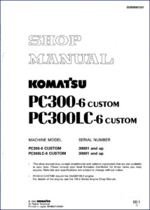 komatsu pc300lc, komatsu manual