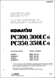 komatsu pc300 pc350 1995 workshop manual, komatsu workshop manual, komatsu pc300