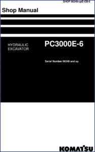 komatsu pc3000e, komatsu manual