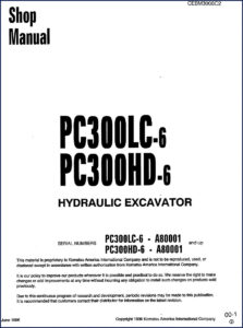 komatsu pc300lc, komatsu manual