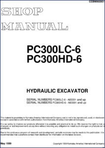 komatsu pc300lc, komatsu manual