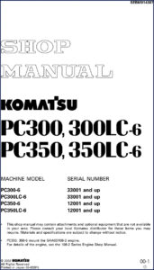 komatsu pc300lc, komatsu manual