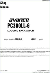 komatsu pc300ll, komatsu manual