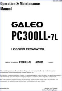 komatsu pc300ll, komatsu manual