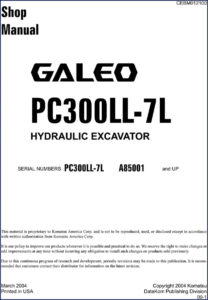 komatsu pc300ll, komatsu manual