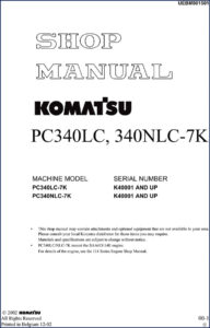 komatsu pc340lc, komatsu manual