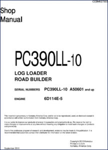 komatsu pc390ll, komatsu manual