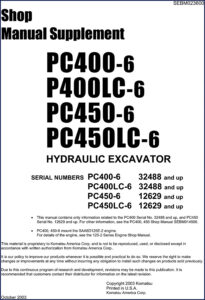 komatsu pc450, komatsu manual