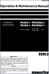 komatsu pc400lc, komatsu manual