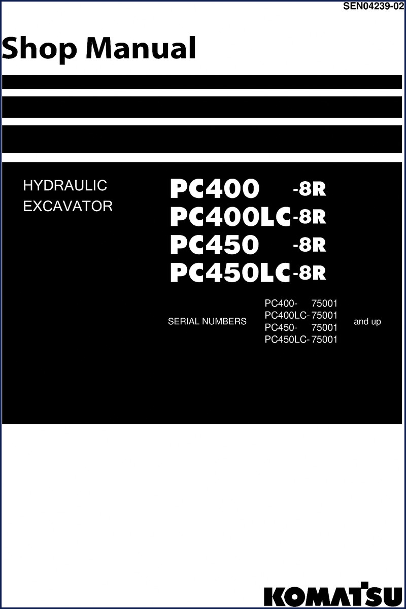 komatsu pc400, pc450 workshop manual, komatsu workshop manual, komatsu pc400,
