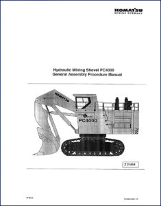 komatsu pc4000 technical manual, komatsu manual, komatsu pc4000