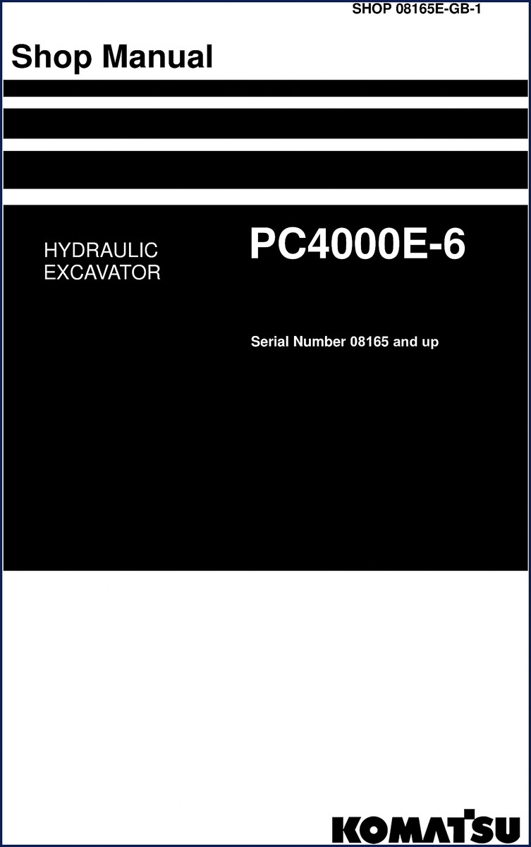 komatsu pc4000e, komatsu manual