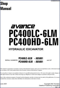 komatsu pc400lc, komatsu manual