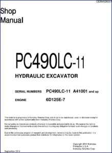 komatsu pc490lc, komatsu manual