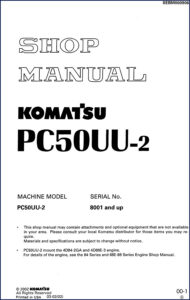 komatsu pc50uu, komatsu manual