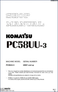 komatsu pc58uu, komatsu manual
