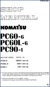 komatsu pc60, komatsu manual