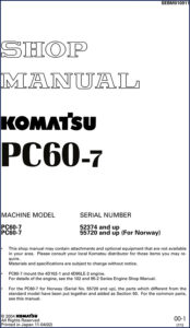 komatsu pc60, komatsu manual