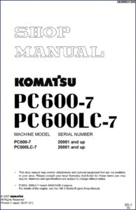 komatsu pc600, komatsu manual