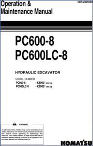 komatsu pc600, komatsu manual