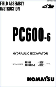 komatsu pc600 pc600lc installation manual, komatsu manual, komatsu pc600
