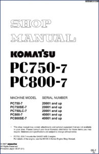 komatsu pc750, komatsu manual