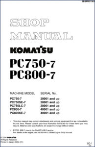 komatsu pc750, komatsu manual