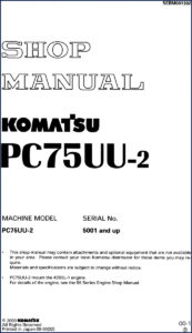 komatsu pc75uu, komatsu manual