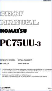 komatsu pc75uu, komatsu manual