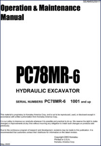 komatsu pc78mr, komatsu manual